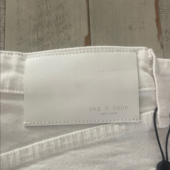 rag & bone Women's Maya  High Rise Ankle Straight Jeans in Crisp White - Picture 7 of 10